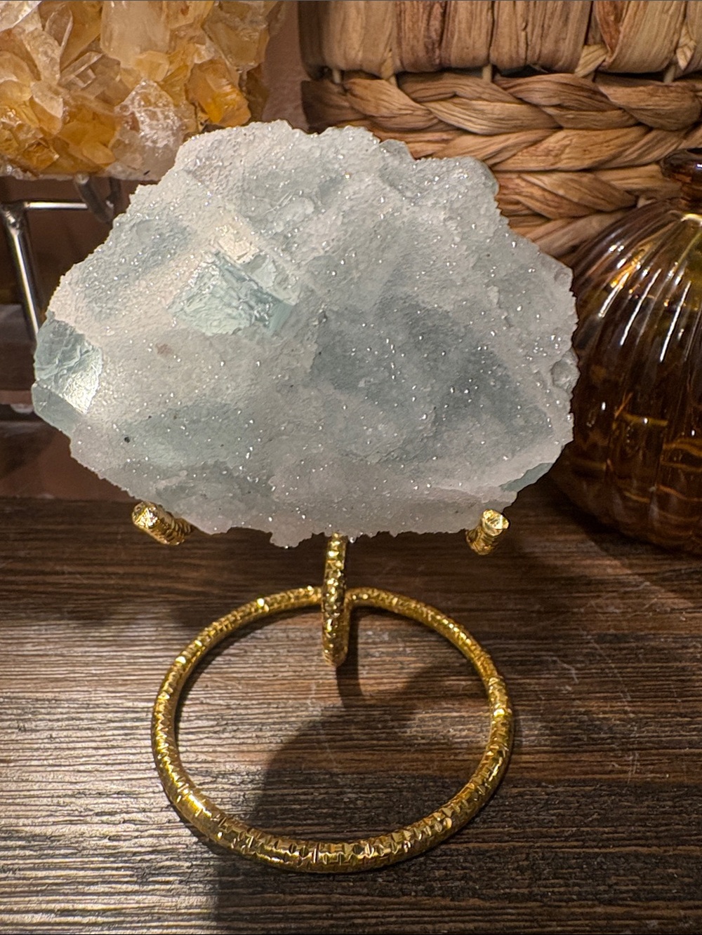 Teal/green Sugar Fluorite
